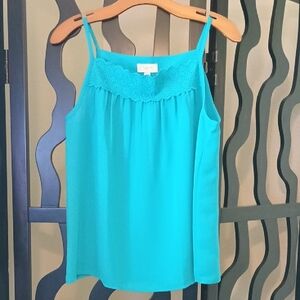 4/$25 Loft Blue Eyelet Cami